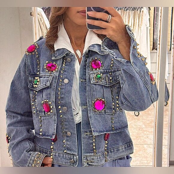 Bedazzled Jean Jacket - Picture 2 of 4